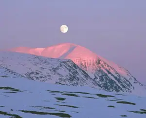 Der Kebnekaise im Abendrot 