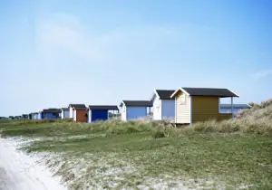 Falsterbo Beach mit den charakteristischen Strandhütten. Foto: Anna Kern/ Etsabild/ Johnér
