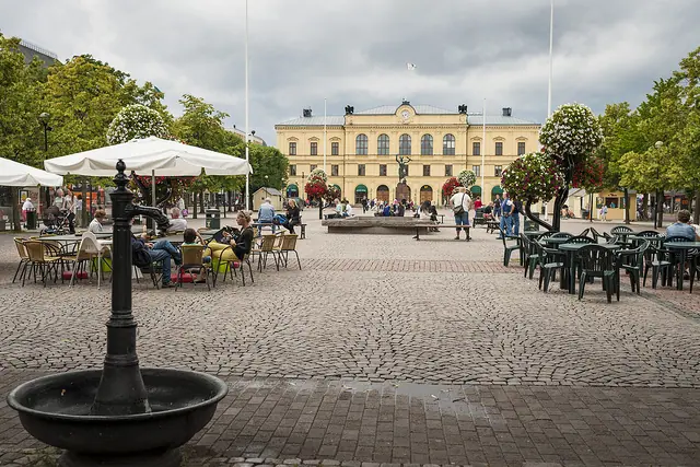 Blick über den Stora torget in Värmlands Residenzstadt Karlstad.