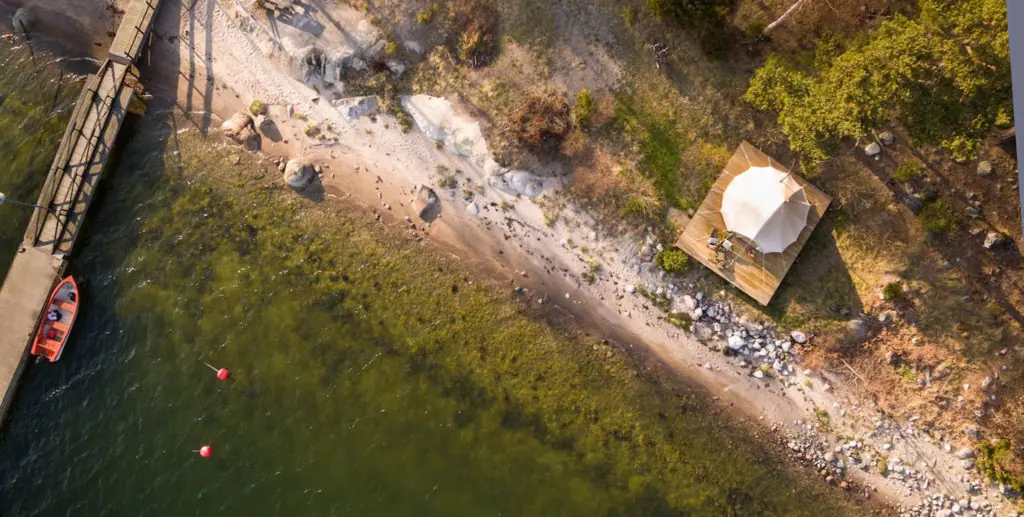 Svartsö Logi Glamping Zelt am Strand