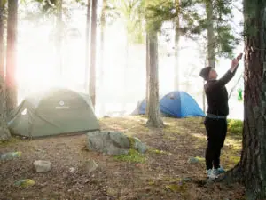 Das Jedermannsrecht erlaubt das Campen in der freien Natur. Das Jedermannsrecht erlaubt das Campen in der freien Natur.